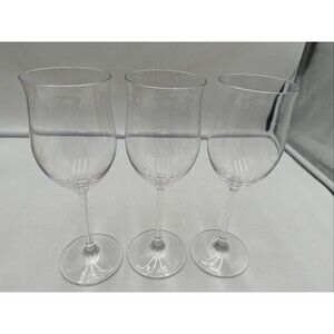 3 White Wine Glass Goblet YOUNG Waterford Crystal Marquis Vintage Pattern 8 5/8"